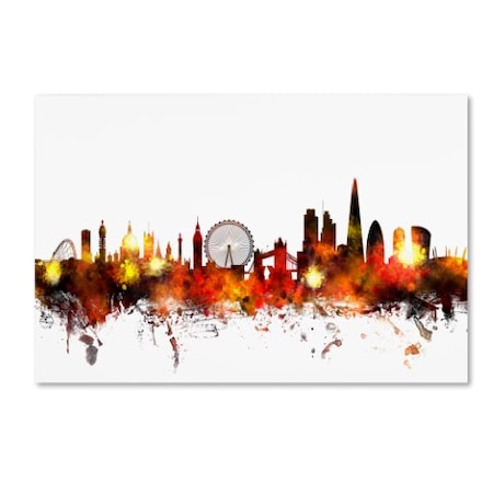 Michael Tompsett 'London England Skyline II' Canvas Art,16x24